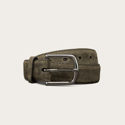 Tecovas Men's Suede Belt, Olive, Size 42