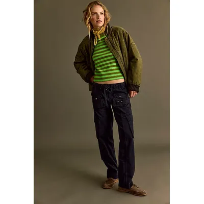 Tahiti Cargo Trousers at Free People in Jet Black, Size: XS - TALL