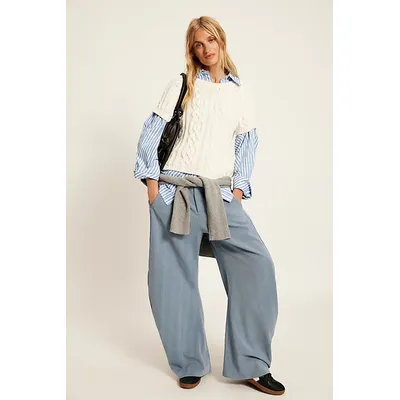 Spotlight Trousers at Free People in Sky Combo, Size: US 8