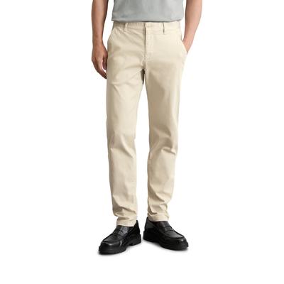 Chinohose MARC O'POLO "aus Bio-Baumwoll-Mix", Herren, Gr. 33, Länge 34, grau (gray silk), Obermaterial: 98% Baumwolle, 2% Elasthan, unifarben, casual, gerade, unten schmal normal, Hosen Image