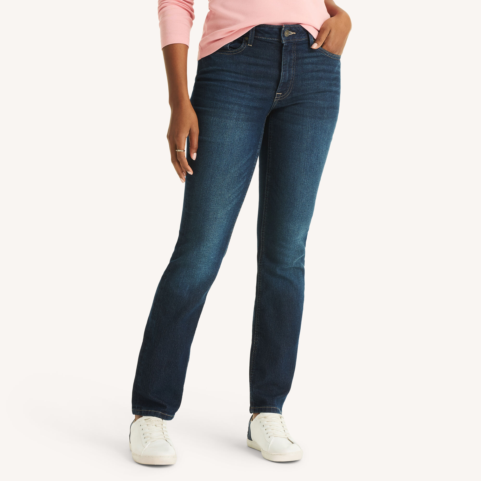 Nautica Women's Mid-Rise Straight Denim 431 (Azure Blue), 12