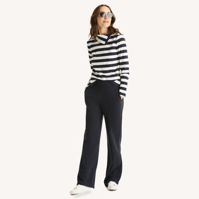 Nautica Women's Wide Leg Fleece Sweatpant Navy, XS