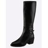 Stiefel HEINE, Damen, Gr. 41, schwarz, Leder, Rindsleder, Glattleder, modisch, Schuhe