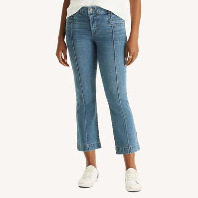 Nautica Women's Mid-Rise Demi Bootcut Denim 429 (Blue Stern), 14