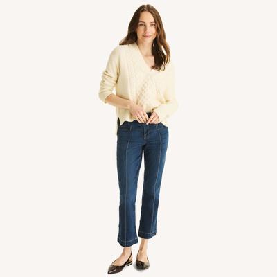 Nautica Women's Mid-Rise Demi Bootcut Denim Naval Blue, 8