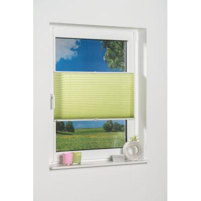 Plissee K-HOME "Klemmfix Pisa" Gr. 5, grün, B:80cm H:130cm, Obermaterial: 100% Polyester, Plissees, Crushed-Optik Image