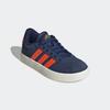 Sneaker ADIDAS SPORTSWEAR "VL COURT 3.0 KIDS", Gr. 38,5, dunkelblau, impact orange, gold metallic, Leder, Synthetik, sportlich, Schuhe, inspiriert vom Design des adidas samba