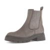 Chelseaboots GABOR, Damen, Gr. 43, grau (taupe), Veloursleder, Elastischer Einsatz, unifarben, modisch, Schuhe, Blockabsatz, Businessschuh mit Best Fitting-Ausstattung