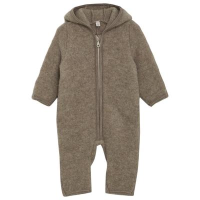 Huttelihut - Kid's Pram Suit Bear Ears Wool Fleece - Overall Gr 74 grau Image