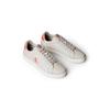 Plateausneaker CALVIN KLEIN JEANS "3 CUPSOLE PU", Herren, Gr. 45, beige (beige, orange), Lederimitat, kontrastfarbene Details, sportlich, Schuhe, Freizeitschuh, Halbschuh, Schnürschuh mit gepolstertem Schaftrand