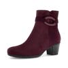 Stiefelette GABOR, Damen, Gr. 36, lila (beere), Veloursleder, unifarben, elegant, Schuhe, Blockabsatz, Businessschuh in schmaler Form