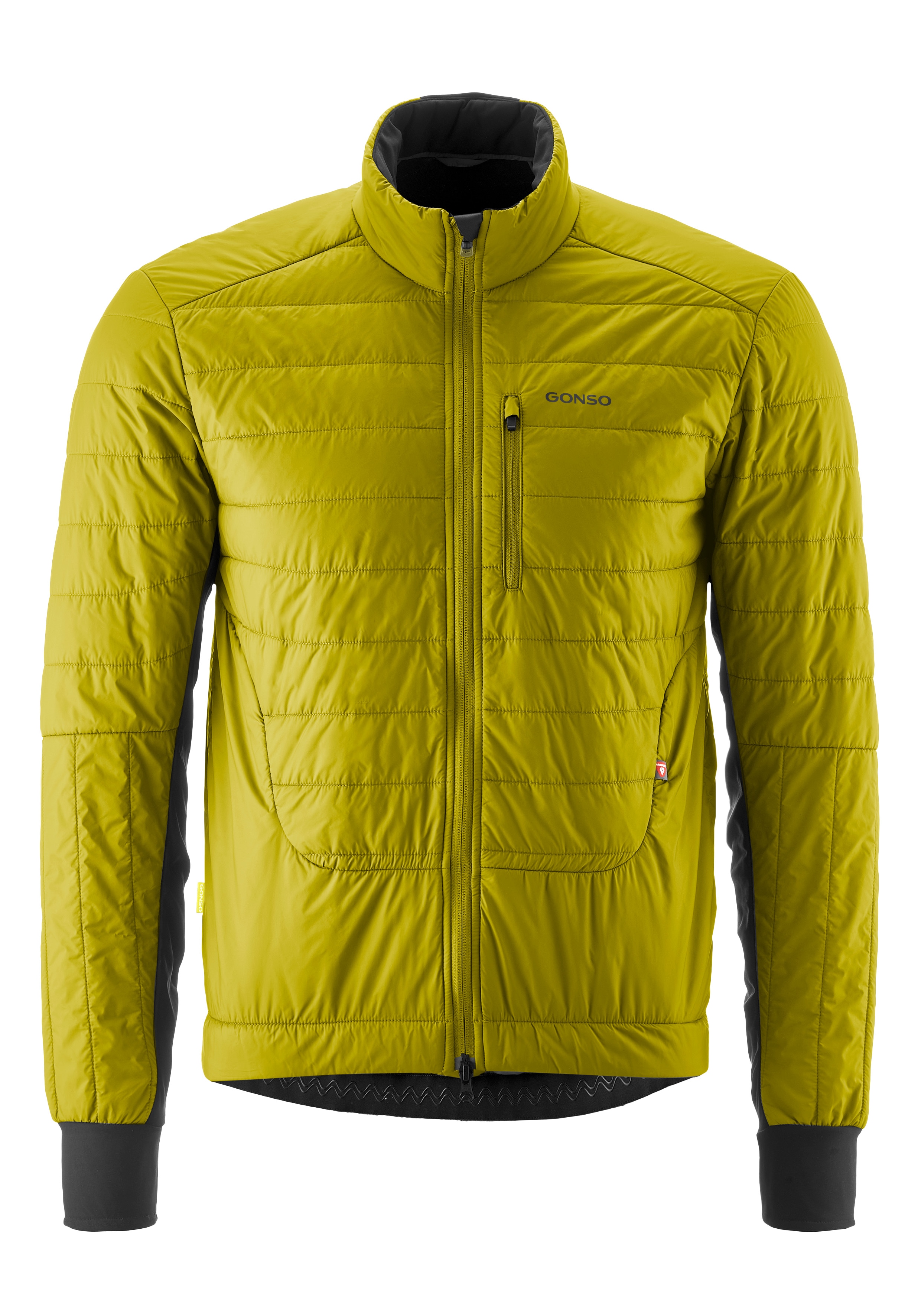 Fahrradjacke GONSO "Trail Jacket Primaloft M", Herren, Gr. M, gelb (dunkelgelb), 100% Polyester, hoch geschlossener Ausschnitt, Jacken, Herren Radjacke, warme und atmungsaktive Primaloft-Jacke Image