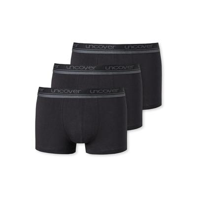 Boxer UNCOVER BY SCHIESSER "UNCOVER Cotton", Herren, Gr. XXL, 000, schwarz, Single Jersey, Obermaterial: 95% Baumwolle, 5% Elasthan, körpernah, Unterhosen, Logo-Bund, elastisch, ohne Eingriff, perfekter Sitz Image