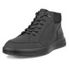 Schnürboots ECCO, Herren, Gr. 46, schwarz, Leder, klassisch, Schuhe, Stiefelette, Klassik-Boots mit softer Schaftrandpolsterung