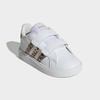 Sneaker ADIDAS SPORTSWEAR "GRAND COURT 2.0 SCHUHE FÜR BABYS UND KLEINKINDER", Gr. 26, cloud weiß, magic beige, gold metallic, Synthetik, sportlich, Schuhe