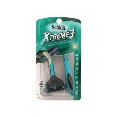 Schick Xtreme 3 Triple Blade Disposable Razors, Sensitive Skin 4 Ea