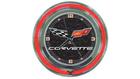 Trademark Corvette C6 Neon Clock, Black