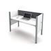 Bestar Pro-Biz Simple Workstation w/ 3 Privacy Panels Benching Desk, Wood in White | 43 H x 62.5 W x 29.4 D in | Wayfair 100871C-17