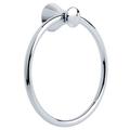 Delta Lahara Wall Mount Round Closed Towel Ring Bath Hardware Accessory Metal in Gray | 8.19 H x 7.44 W x 2.28 D in | Wayfair 73846