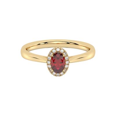 Diam Addict Ring 585 Gelbgold mit im Labor gezüchtetem Diamanten und Rubin Image