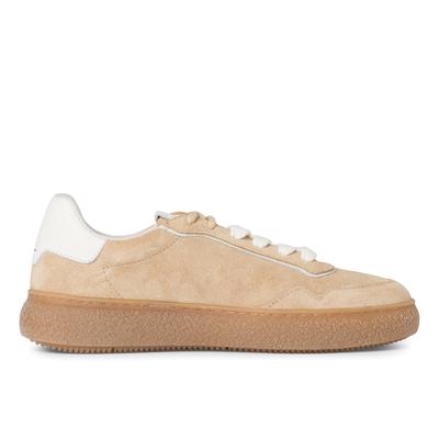 Tamaris Damen Beige Weiß Leder Fashion Stripe Schnürschuhe Image