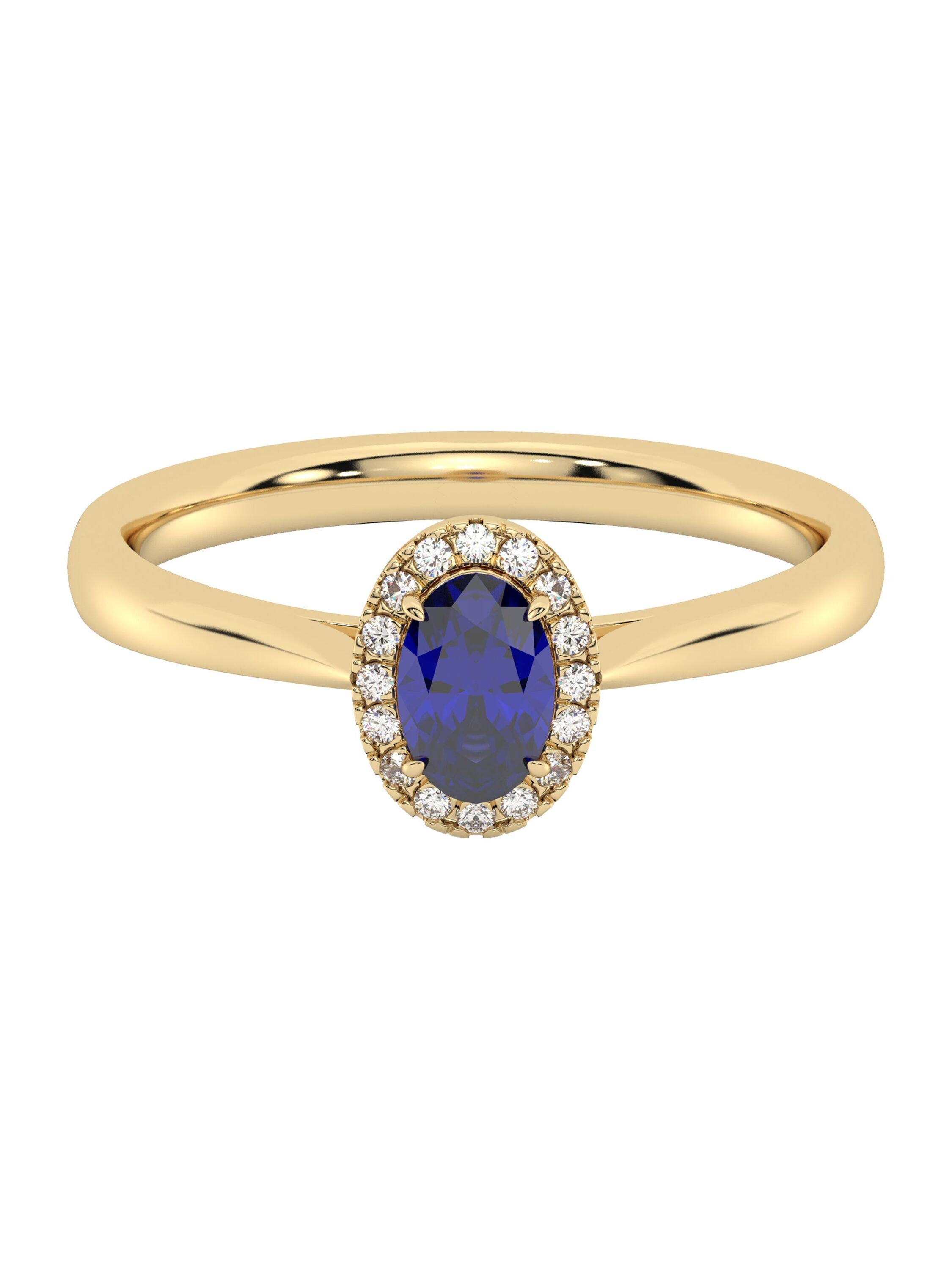Diam Addict Ring 585 Gelbgold mit Diamant und Saphir Image