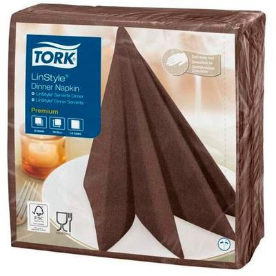 Tork Servietten LinStyle® Premium kakao 1-lagig 50 Stück, 3.9x3.9 cm Image