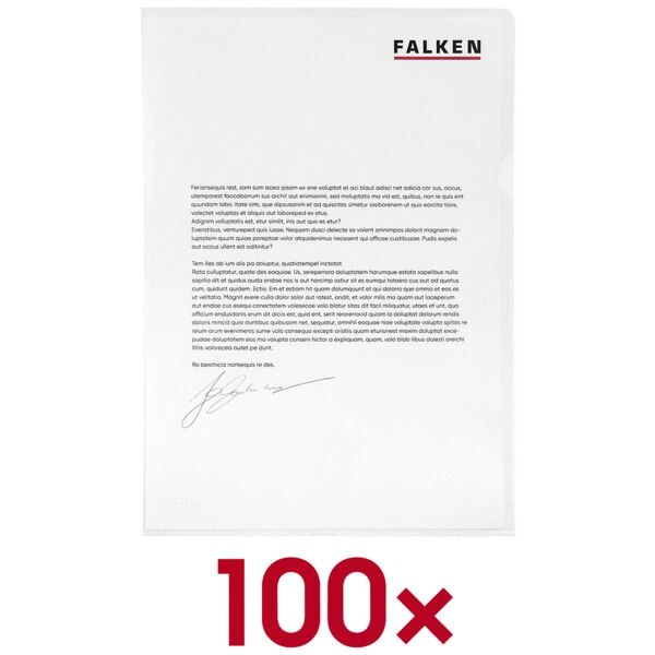 Falken Sichthüllen A4 transparent 100 Stück transparent Image