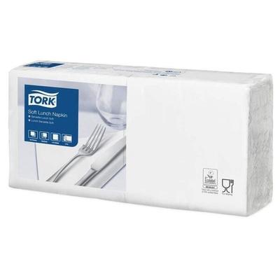 Tork Servietten Soft weiß 3-lagig 150 Stück, 3.26x3.3 cm Image