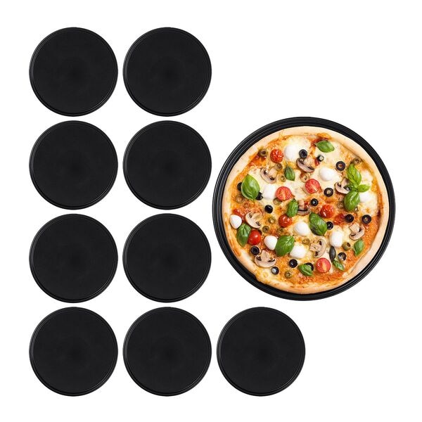 relaxdays 10er-Set Pizzableche 32 cm Image