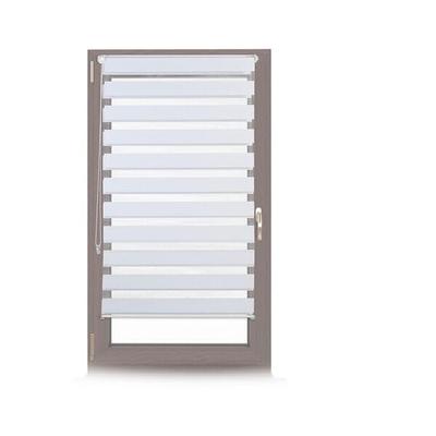 relaxdays Doppelrollo Klemmfix ohne bohren 70 x 156 cm weiß weiß Image