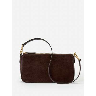 J.McLaughlin Women's Malaika Suede Handbag Dark Brown