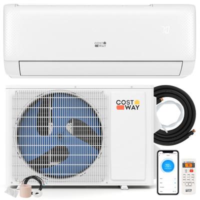 Costway 12000 BTU Smart WiFi Mini Split AC: Alexa/Google Voice Control, 4D Auto Swing