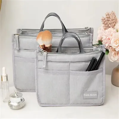 Insert Bag Organizer Makeup Handbag Organizer Travel Inner Purse Portable Cosmetic Bags Women Tote BagsInner Bag