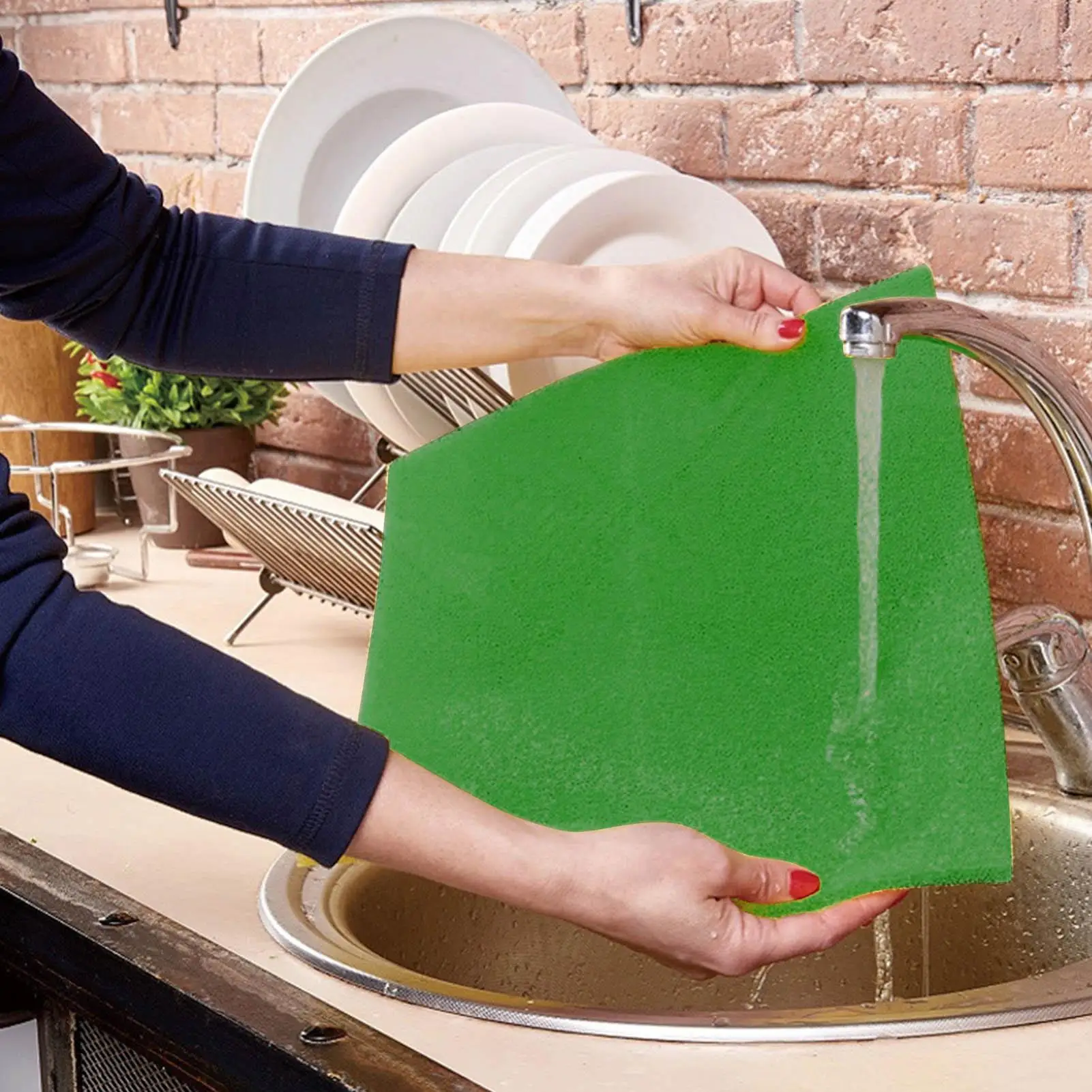 Kühlschrankmatten, 10 Stück, Kühlschrank, schimmelresistent, Schwammmatte, Filterpad, Kühlschrankmatte, Kühlschrank-Reinigungsschwamm-Pad Image