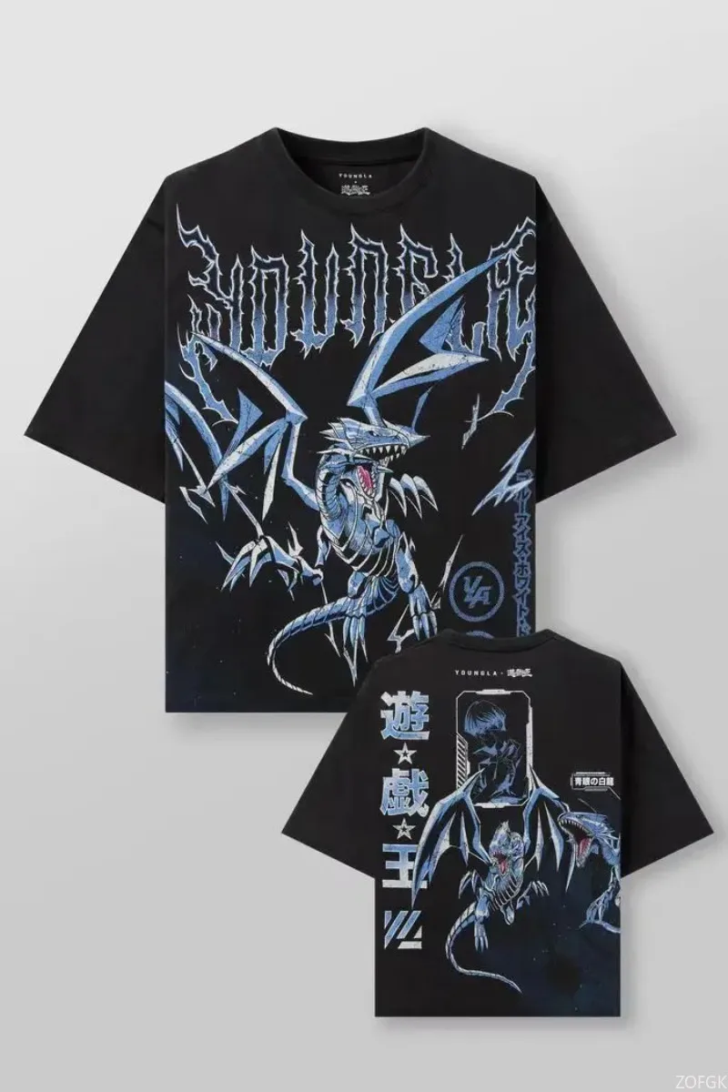 2025 Yu-Gi-Oh bedrucktes T-Shirt, übergroß, trendiges Game-Fan-Sommer-Mode für Herren und Damen, lässig Image