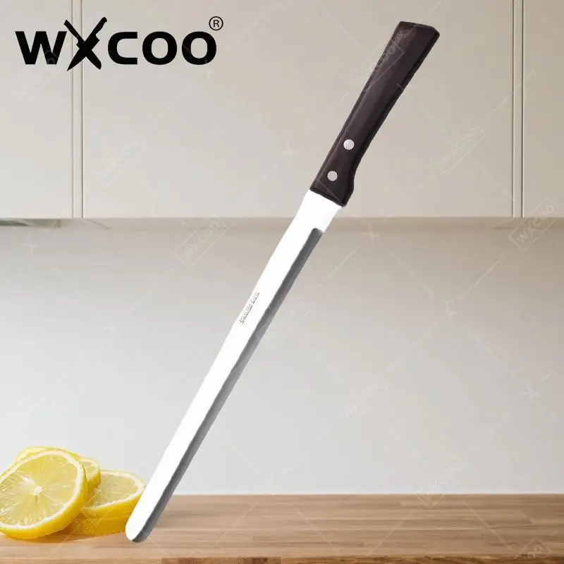 WXCOO Professionelle Küchenmesser Vielseitiges Messer Kochutensilien Edelstahl Fleischbeil Chef Schneiden Sushi Messer Schinkenmesser Image