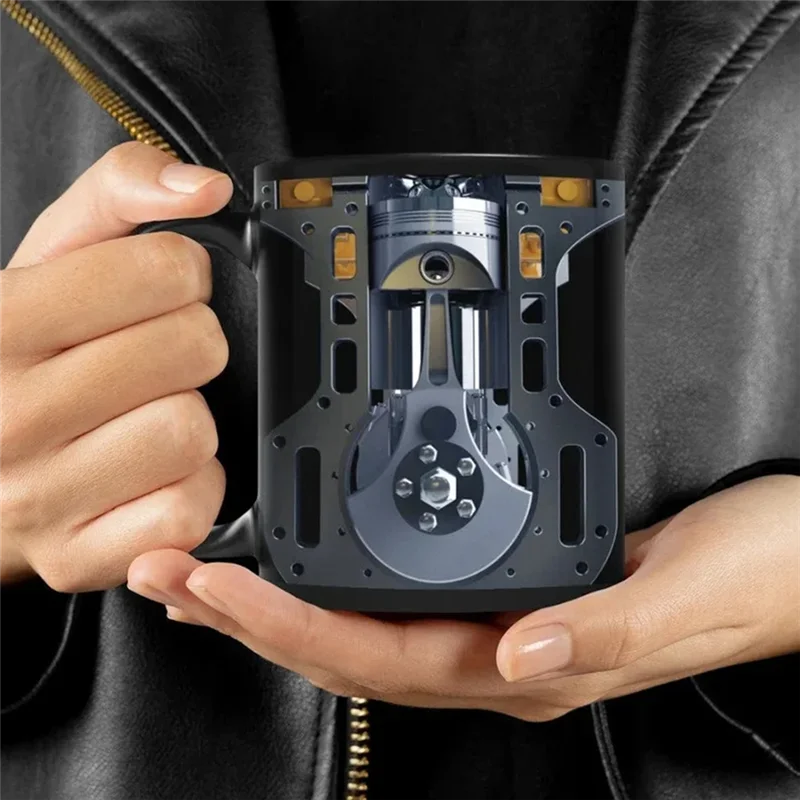 【Begrenztes Angebot】 Kaffeetasse, Wasserbecher für Motorrad, Motor für Mann, Auto, neuartiger Motor, Festival-Geschenk Image