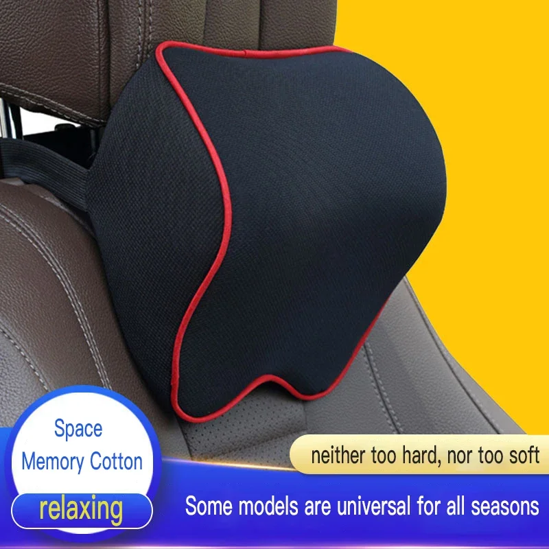 Auto Kopfstütze Kissen Hals Memory Lordos stütze Baumwolle atmungsaktiv Auto Sitzkissen Innenraum Autozubehör für Auto-Produkte Image