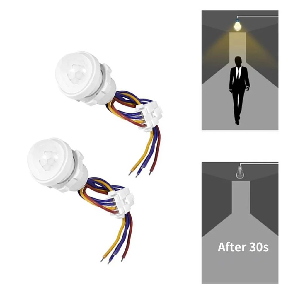 AC110-240V Automatische Sensor Licht Schalter LED PIR Infrarot Motion Sensor Erkennung Mini LED Empfindliche Nachtlicht Indoor Outdoor