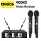 AD24D 600 MHz Microfono wireless professionale UHF dinamico 2 canali 2 palmari Performance sul palco Home KTV