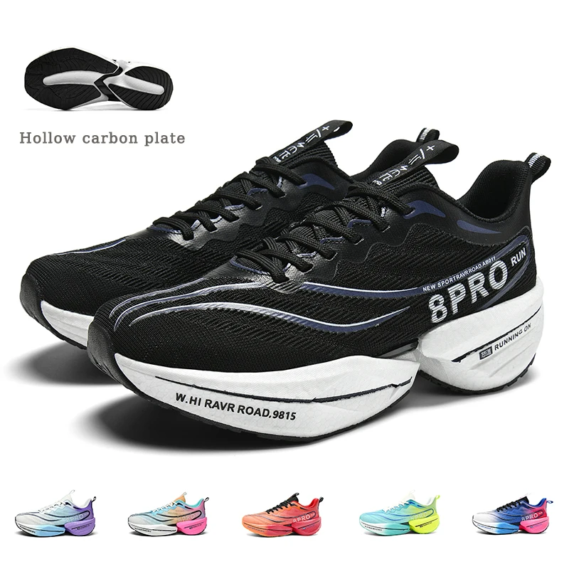 Men's Sports Shoes Racing Carbon Plate Marathon Sneakers Light Comfortable Athletic Running Shoes Tennis Cross Training Shoes Image