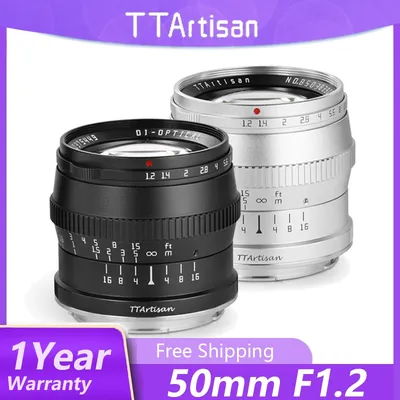 TTArtisans 50 mm F1.2 APS-C Objektiv für MFT Canon EOS M Sony E-Mount Fujifilm X-Mount Nikon Z Sigma L-Mount Kameragehäuse
