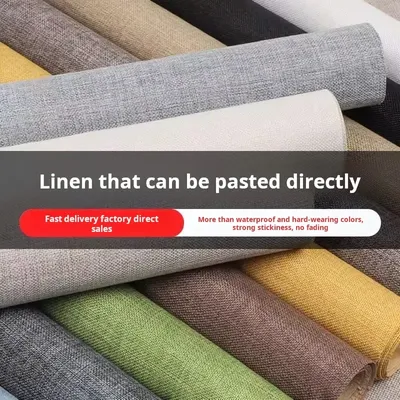 Self-adhesive hemp fabric patch for repairing chairs and sofas imitation linen fabric canvas upholstery repair patch