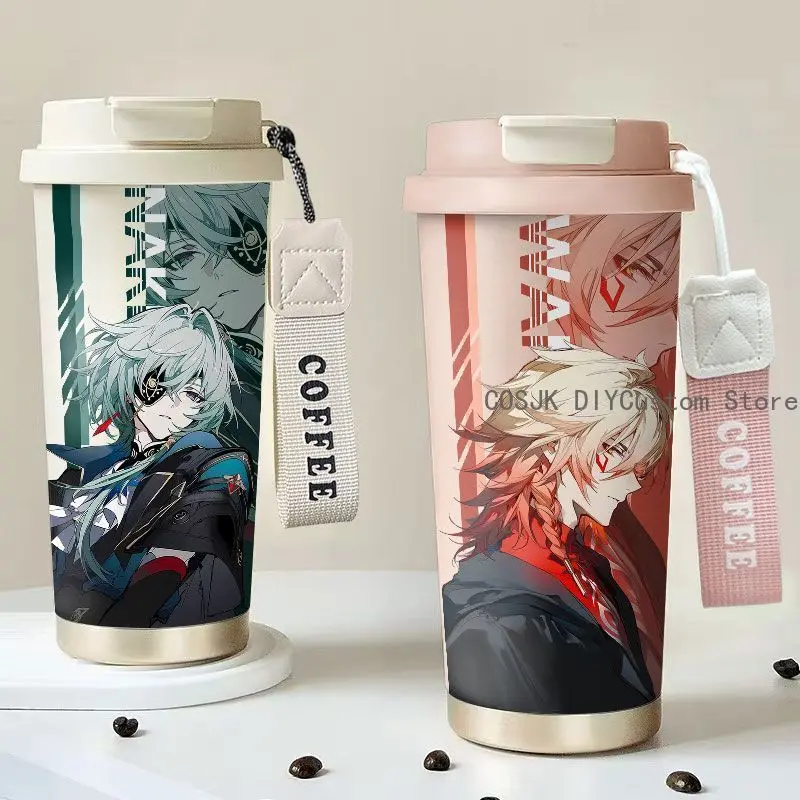 Mydei Anaxa Honkai:Star Rail Game Niedlicher Thermosbecher mit großer Kapazität, isolierter Edelstahl-Wasserbecher, tragbarer Doppeltrinkbecher Image