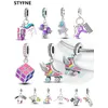 Charms Plata Bunte Skateboard-Schuhe Perlen versilbert Fit Charms Silber 925 Original-Armband für die Schmuckherstellung DIY-Charm