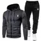 Primavera e autunno nuovo set da uomo abbigliamento sportivo casual stampato giacca con cerniera con cappuccio + pantaloni abbigliamento da uomo di moda in due pezzi