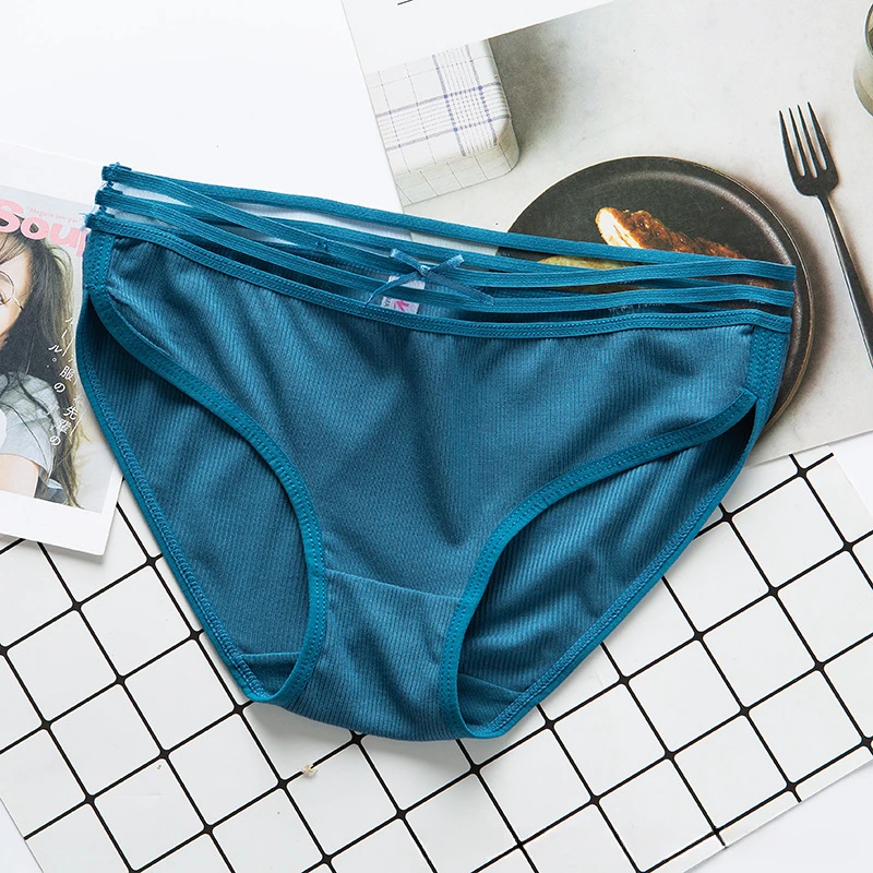 1 Stück Low-Rise-Slip für Damen, atmungsaktive, weiche Unterwäsche, sexy Dessous, weiblicher Komfort, klassische Slips, einfarbig, Intimwäsche Image