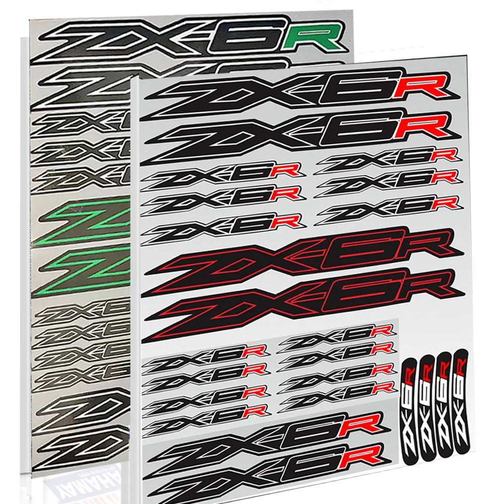 Für Kawasaki Ninja ZX6R Teile Aufkleber Motorrad Zubehör Tank pad Helm Racing Verkleidung Schwanz Aufkleber ZX 6R 2001 2019 2024 2025 Image