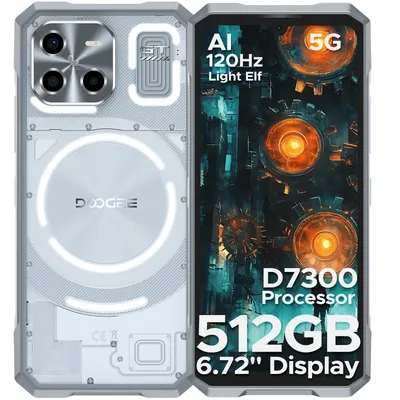 DOOGEE Blade GT Ultra 5G Rugged Phone LED Light Effect Dimensity 7300 6.72" Display 16GB 512GB 10.5mm Thin Design Smartphone